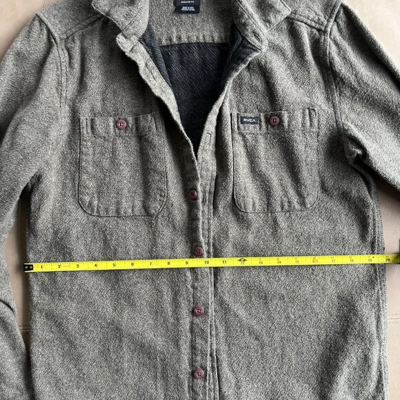 RVCA Greenish-Grey Button-Up Shirt - Picture 5 of 5